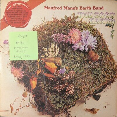 Manfred Mann's Earth Band The Good Earth Vinyl Record VG/G+ BRON306 1974