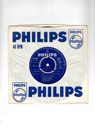 DUSTY SPRINGFIELD - IN THE MIDDLE OF NOWHERE. UK 1965 ORIG 7" & CO/SL. VG+