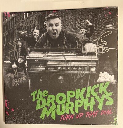 Dropkick Murphys - Turn Up That Dial 12” Pink & Green Vinyl Signed Sealed Vinyl