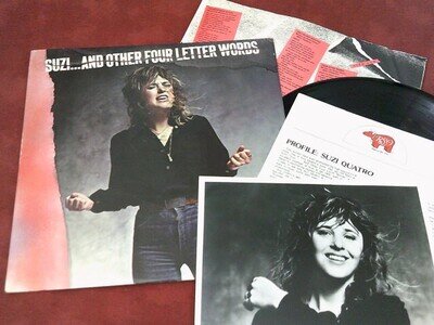 SUZI QUATRO Other four letter words LP USA Promo + Press 1970s POP Rock Glam