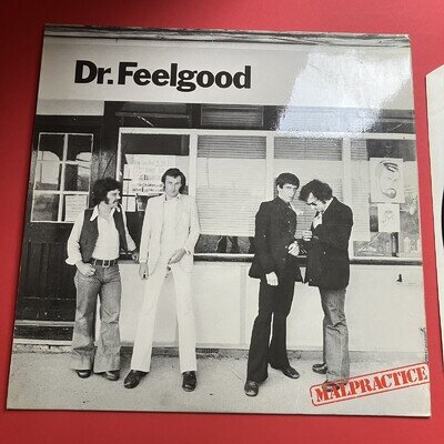Dr. Feelgood LP Malpractice A-1 B-1 UAS 29880 LAM COVER UK 1st 1975 EX/EX