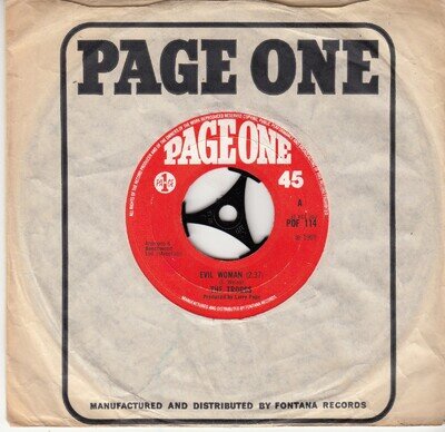 THE TROGGS *EVIL WOMAN/SWEET MADELEINE*1969 UK PAGE ONE PSYCH GARAGE ROCK N MINT