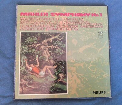 Mahler Symphony No.3; 2 x Vinyl LP Boxset, Philips SAL 3593/4, 1966, VG+