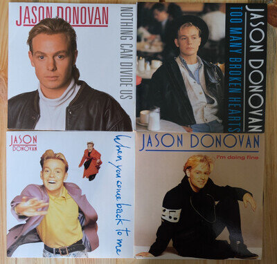 Jason Donovan: 4 x 7" Singles LOT - Too Many Broken Hearts / When you come back