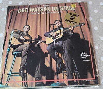 Doc Watson Featuring Merle Watson Doc Watson On Stage Vanguard Double LP 2xVinyl
