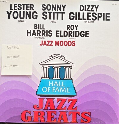 Lester Young Sonny Stitt Dizzie Gillespie Jazz Greats Vinyl Record VG+/VG JG-631