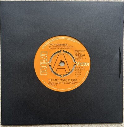 DOC SEVERINSEN - THE LAST TANGO IN PARIS/ALONE AGAIN (NATURALLY) - Demo 1973