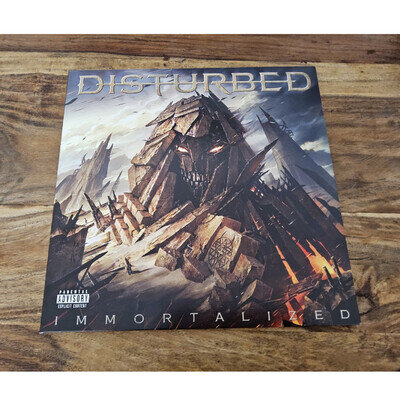 Disturbed Immortalized 12" Black Vinyl LP 2LP 3 Sides one side etched