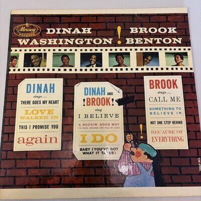 DINAH WASHINGTON & BROOK BENTON - The Two Of Us - 1960 UK 12-track 20069 MCL