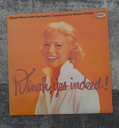 DINAH SHORE Dinah, Yes Indeed! 1980 UK Vinyl LP Nelson Riddle