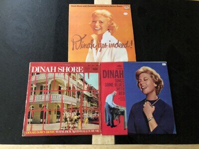 Dinah Shore X 3 Vinyls Lp Albums Dinah Down Town Yes Indeed