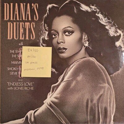 Diana Ross Diana's Duets Vinyl Record EX/VG STML12163 1978