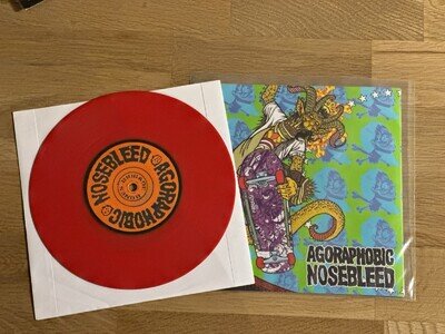 Agoraphobic Nosebleed / Total Fucking Destruction Split 7” Red Vinyl
