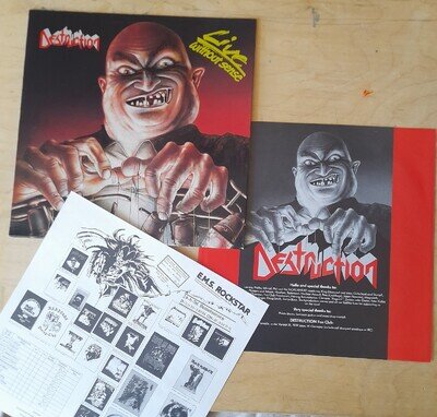 Destruction Live Without Sense Steam Hammer Vinyl LP 087578 insert EX 1989