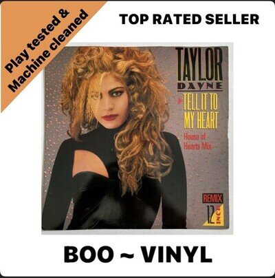 Taylor Dayne Tell it to My Heart Single House Of Hearts Mix Vinyl Record 1987