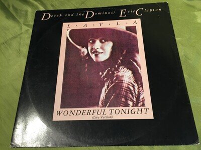 DEREK & THE DOMINOS/ERIC CLAPTON Layla/Wonderful Tonight RSO 1982 UK 12" VG/VG+