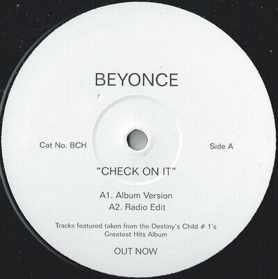 Beyonce / Destiny's Child – Check On It - 12" Vinyl 2005 BCH - ABWY EX/CARD