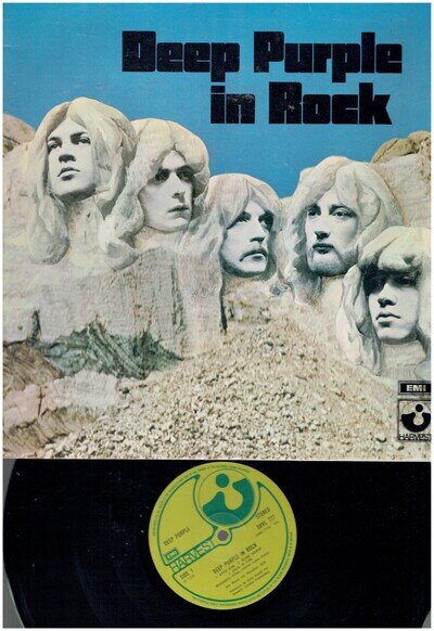 DEEP PURPLE DEEP PURPLE IN ROCK HARVEST RECORDS 1970 VINYL ALBUM