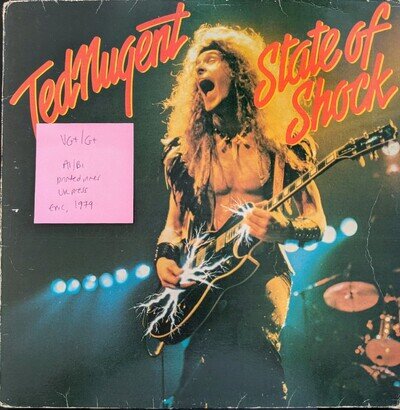 Ted Nugent State Of Shock Vinyl Record VG+/G+ EPC 86092 1979