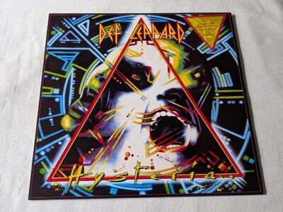 DEF LEPPARD - HYSTERIA (UK 1987 RELEASE - ORIGINAL INNER SLEEVE - INSERT - VG+)