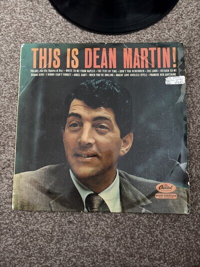 DEAN MARTIN-THIS IS DEAN MARTIN-ORIGINAL CAPITOL RECORDS T-1047 VINYL