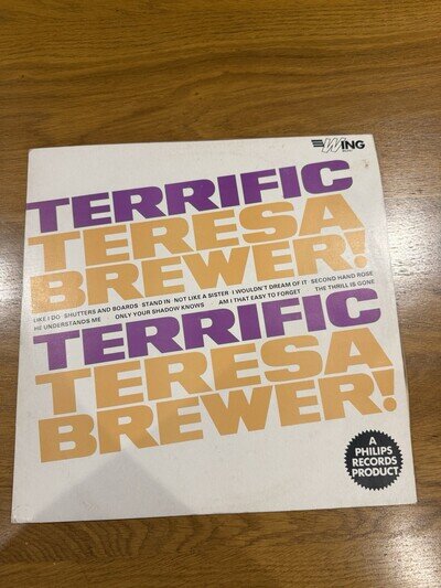 TERESA BREWER - TERRIFICTERESA BREWER! - 1963 UK VINYL LP ALBUM MONO - VG+/VG