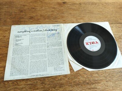 Clark Terry Everything's Mellow SIGNED AUTOGRAPH UK 1st XTRA 5005 Jazz LP