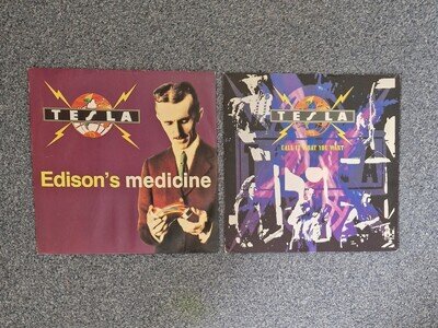 Tesla - Call It What You Want & Edison's Medicine 12" Vinyl's - Hard Rock