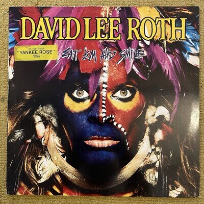 David Lee Roth Eat Em and Smile 1986 Vinyl LP Record VG+