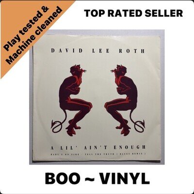 David Lee Roth A Lil' Ain't Enough 12" EP (1990) Warner Bros W0002(T) EX / VG+