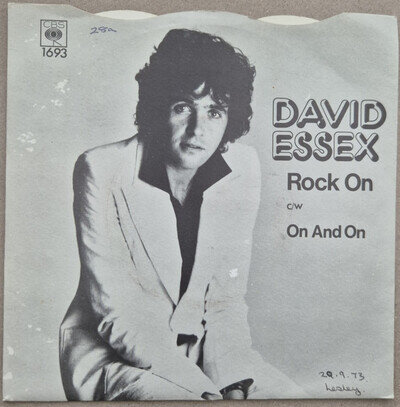 David Essex 'Rock On' - 7" Vinyl - Picture Sleeve - CBS1693 - 1973