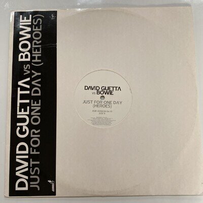 David Guetta vs Bowie Just For One Day (Heroes) 12” Vinyl Single 2003 EX/VG+