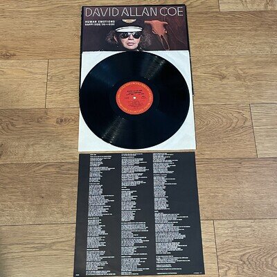 David Allan Coe LP: "Human Emotions", 1978, Columbia (KC 35535), Insert, EXC