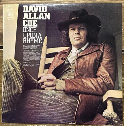 David Allan Coe / Once Upon A Rhyme - RARE Vinyl LP Album UK 1st Press CBS NM