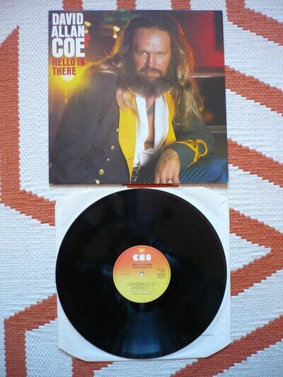 David Allan Coe Hello In There Vinyl UK 1983 CBS 1st Press A1/B1 LP EXC