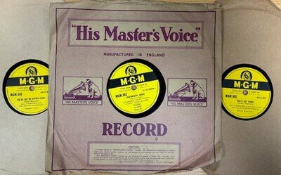 3 X MGM 78 Rpm Shellac Discs VG+ Condition Tex Beneke & Billy Eckstine