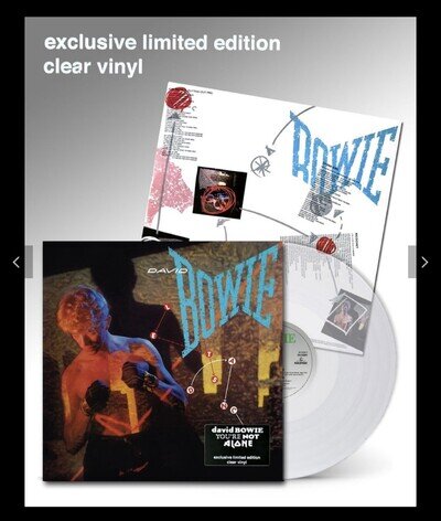 David Bowie Let's Dance You're Not Alone exclusive clear vinyl LP Lightroom NEW