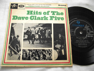 THE DAVE CLARK FIVE ~ HITS OF THE DAVE CLARK FIVE ** 1964 UK COLUMBIA 7" EP