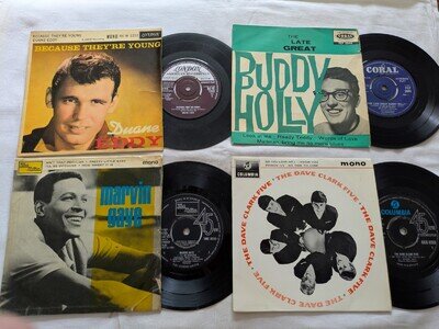 7" EP Collection ** MARVIN GAYE, DUANE EDDY, BUDDY HOLLY, THE DAVE CLARK FIVE.