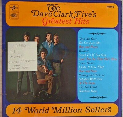 The Dave Clark Five's Greatest Hits Vinyl Record VG+/VG SX 6105 1966