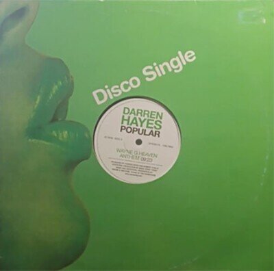 Darren Hayes - Popular (Remix) - 12" Vinyl PROMO - 2004 - Columbia – XPR3807