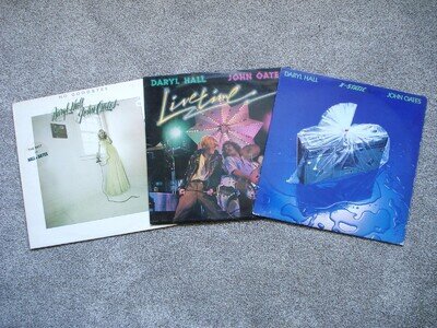 Daryl Hall & John Oates 3 x LP Job Lot No Goodbyes + Livetime + X-Static