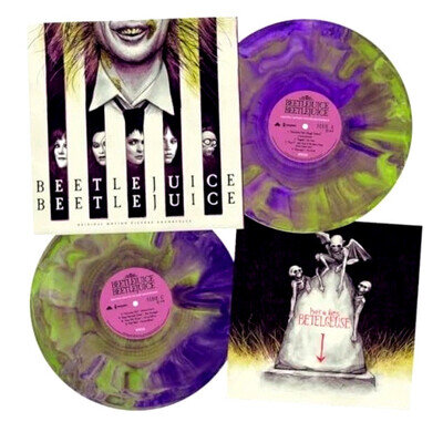 Beetlejuice Beetlejuice LP Album vinyl record Lime Green & Purple Hand Poured