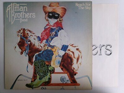 THE ALLMAN BROTHERS BAND REACH FOR THE SKY ARISTA SPART 1146 BLUES ROCK INSERT