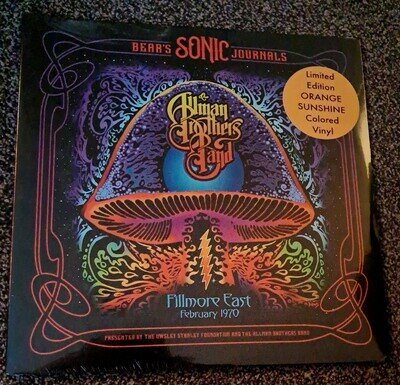 ALLMAN BROTHERS BAND – Fillmore East☆ 1970☆ 2LP☆ORANGE SUNSHINE VINYL☆SEALED☆