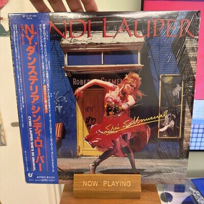 Cyndi Lauper She's So Unusual 1983 Japan Vinyl LP, Portrait 25.3P-486, Obi Strip