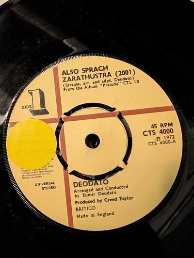 70s JAZZ FUNK BREAKS! Deodato Also Sprach Zarathrustra 2001 UK CTI 45