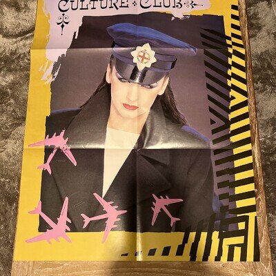 4 Culture Club 12 Inch Vinyl Record Bundle With Two Posters Used Good Condition