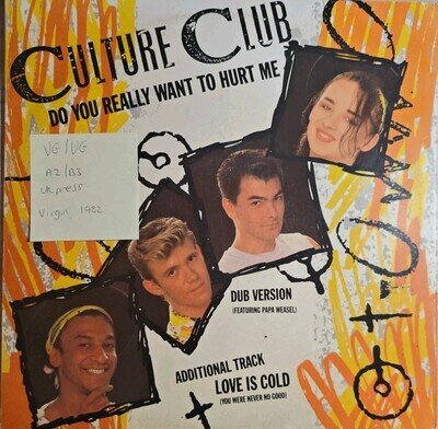 Culture Club Do You Really Want To Hurt Me? Vinyl Record VG/VG VS518-12 1982