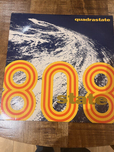 808 State - Quadrastate LP Vinyl Creed Records State 004 Original 1989 Acid Hous